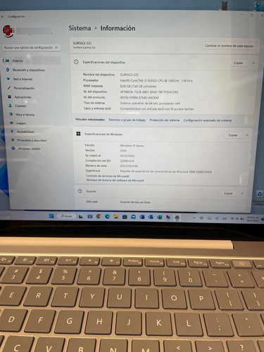 Computadora Portátil Microsoft Surface Laptop Go 1tb (Reacondicionado)