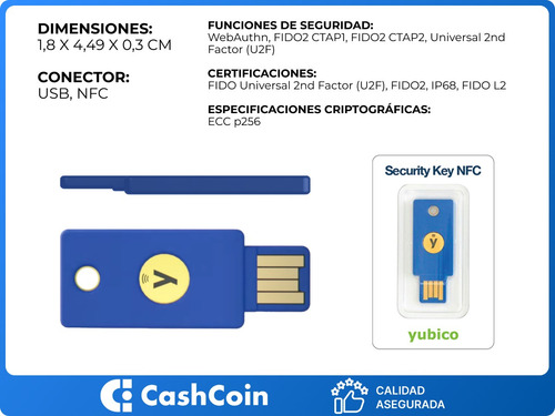 Yubikey Security Key - Yubico Fido Y Fido2 - Original