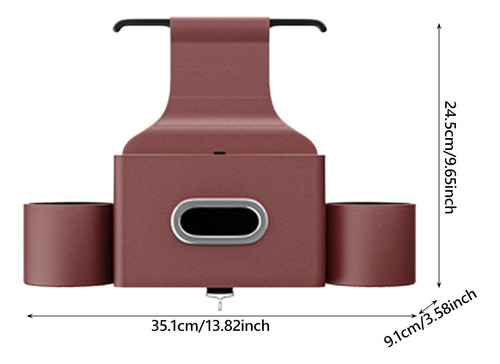 Contenedor De Almacenamiento Para Respaldo De Asiento, Rojo