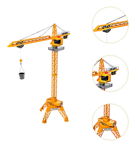 Vehículo Grúa Rc A Escala 1:36, Vehículo De Construcción