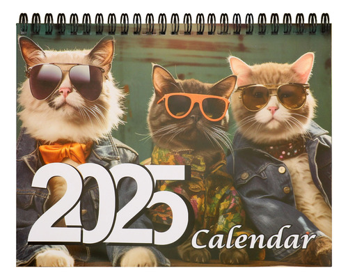 Calendario Con Diseño De Gato, Planificador Mensual De Sobre