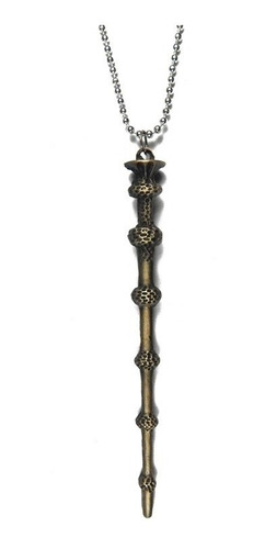 Imagen 2 de 3 de Collar Con Dije Varita Magica Harry Potter Sauco Dumbledore