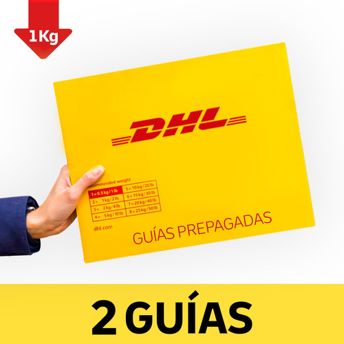 Imagen 1 de 6 de 2 Guía Prepagada Día Siguiente Dhl 1kg + Recolección Gratis
