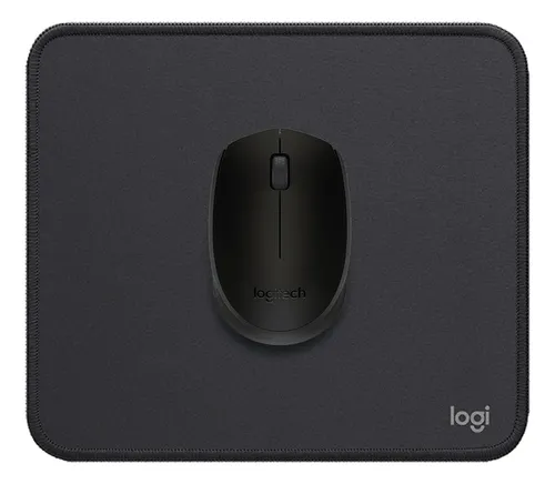 Mouse inalámbrico Logitech M170 + mousepad negro