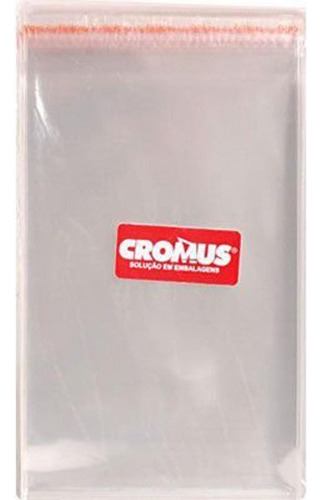 Saco Adesivado Transparente 11x18cm - 100 Unidades - Cromus