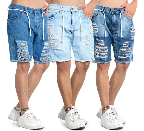 Bermuda jeans masculina no mercado cheap livre
