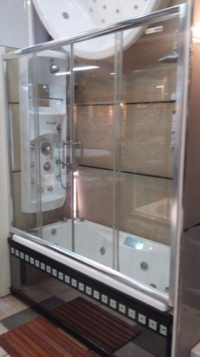Mampara Baño Corrediza150x150 Vidrio Incoloro 4 Hojas Cuotas