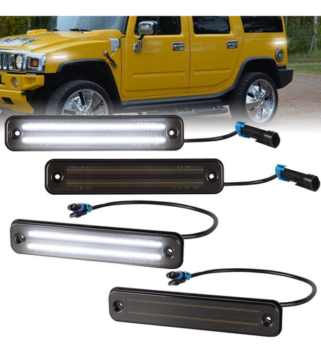 Unionstar Luz Marcador Lateral Led Blanca 4 Pieza Para H2