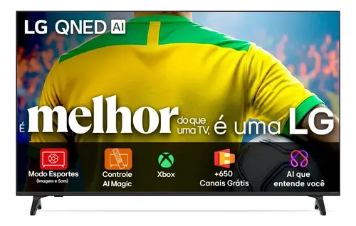 Smart TV 4K 55" LG QNED73 Portal de Games Processador AI α7 Gen8 ...