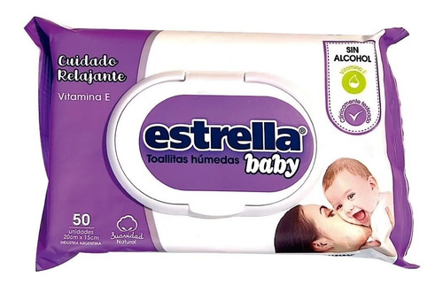 Toallitas Húmedas Estrella Baby Cuidado Relajado X 50 Un