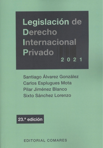 Legislacion De Derecho Internacional Privado 2021 Alvarez, S