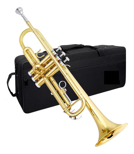 Trompete Slade Em Sib Dourado Laqueado Com Estojo De Luxo