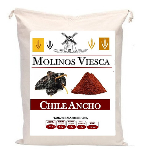 1 Kg De Chile Ancho En Polvo  Calidad Gourmet