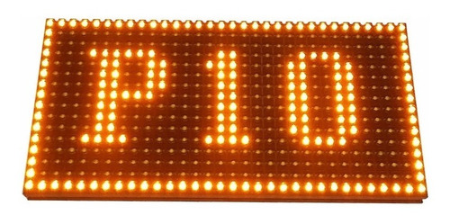 Modulo Painel Led P10 Amarelo Ambar 32x16cm Indoor K2471