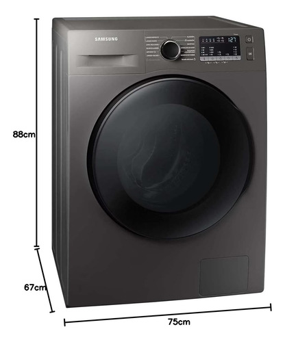 Lavasecadora Sams 11 Kg Carga Frontal Digital Wd11t4046bx/ax Negro