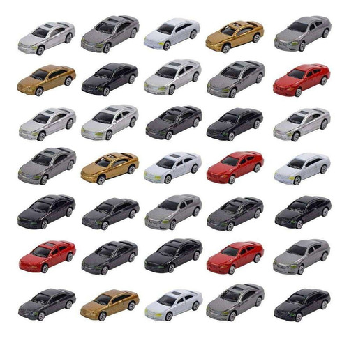 50pcs Ho Escala Modelo Coche 1/87 Edificio Tren Paisaje