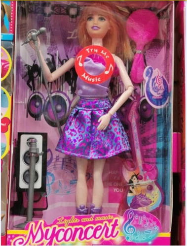Muñeca Karaoke Con Sonido Tipo Simil 30cm
