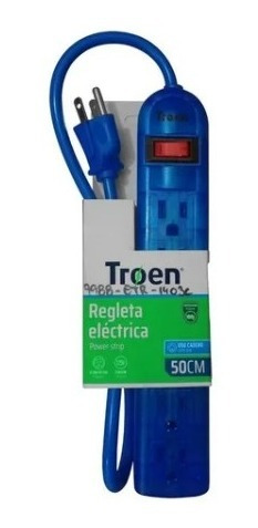 Regleta Regulador Voltaje Protector 6 Tomas Troen