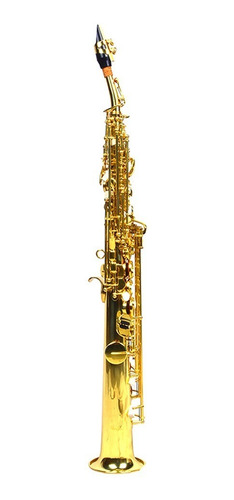 Saxofon Slsx008 Soprano Silvertone Laqueado Doble Tono