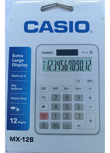 Calculadora De Escritorio Casio De 12 Digitos Mx-12b