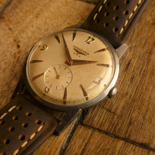 Imagen 3 de 6 de Longines 3 Estrellas Cuarentas Reloj Antiguo Retro 151221swt
