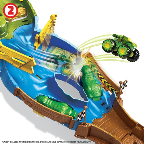 Imagen 6 de 6 de Hot Wheels Monster Trucks Pista Desafio Extremo De Titanes