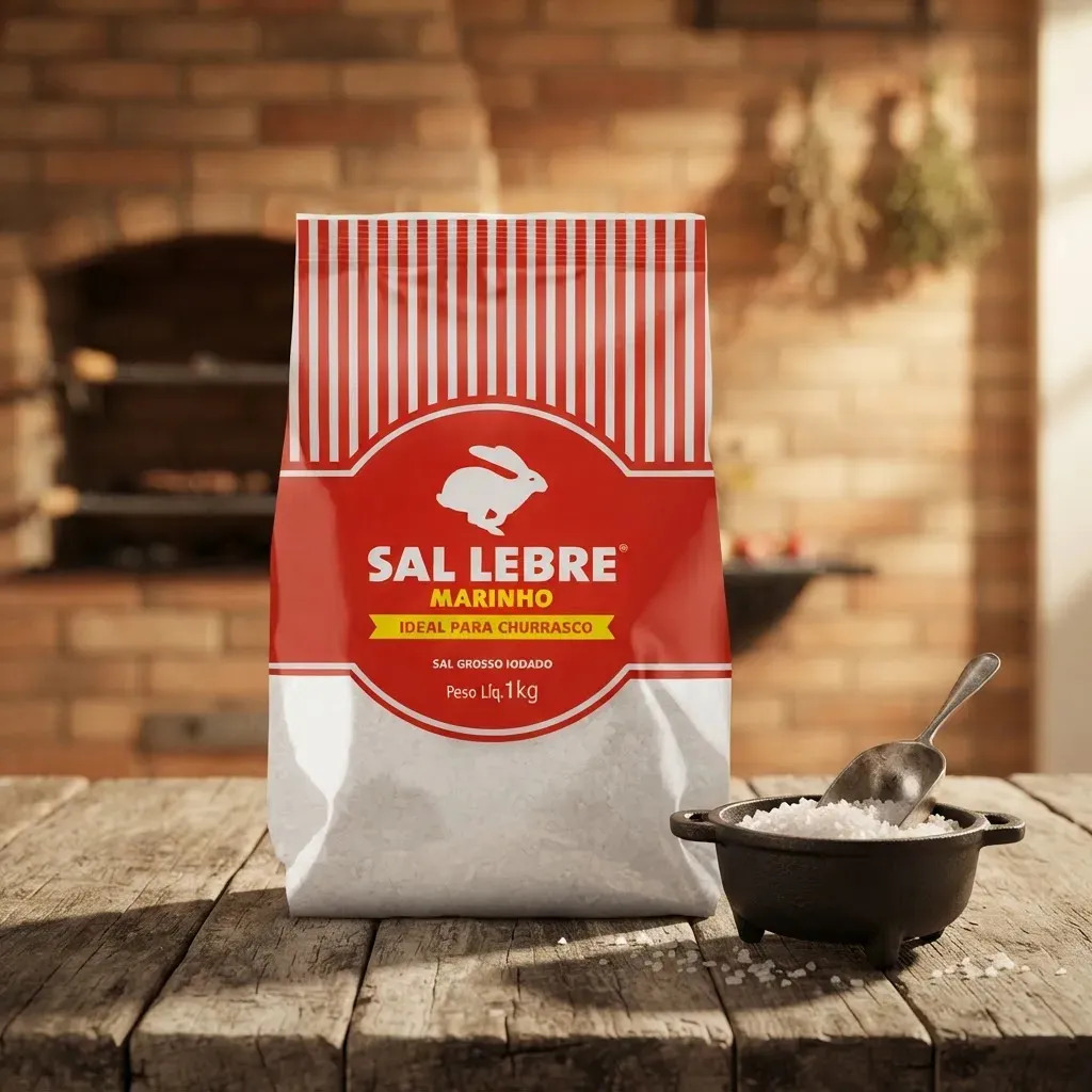 Sal Marinho Grosso Lebre Sem Glúten Pacote 1kg