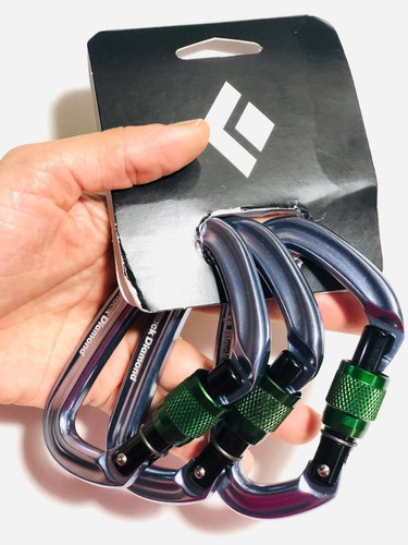 Black Diamond Positron Screwgate Carabiner Mosqueton -3 Pack