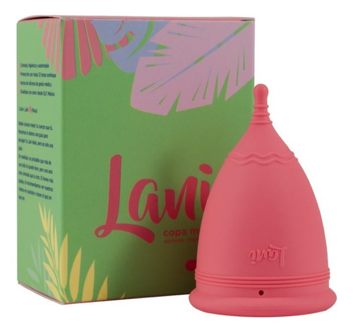 Lani Copa Menstrual Certificada Fda (elige Talla) Color Lani Plus (rosa)