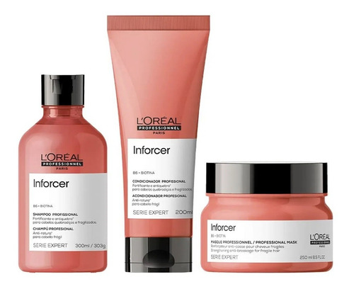 Loreal Inforcer Shampoo + Condicionador E Mask Pequeno