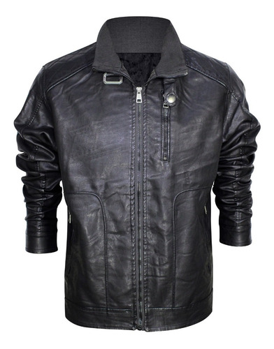 Imagen 4 de 8 de Chamarra Roosevelt Biker Vini Piel Slim Fit Super Calidad