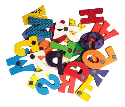 Imán Z Kids Puzzle Toys De Madera Con 26 Letras Para Nevera,