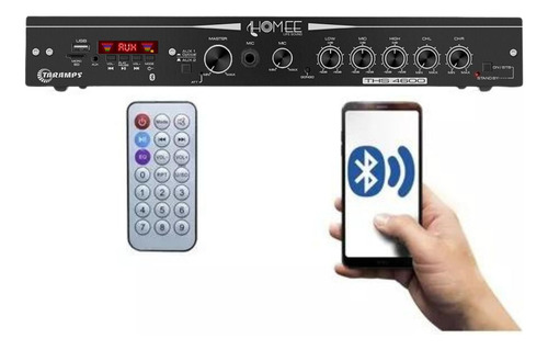 Kit Som Ambiente Amplificado Ths 4600 4 Caixas Som Jbl C521p