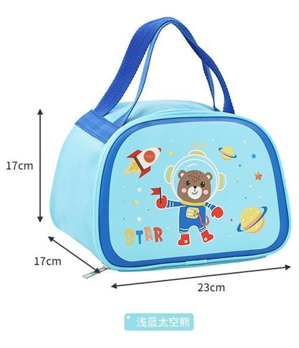 Lonchera Bolso Térmico Colación Diseño Animalitos Kawai