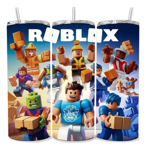 Vaso Termo Con Popote Roblox Diseño