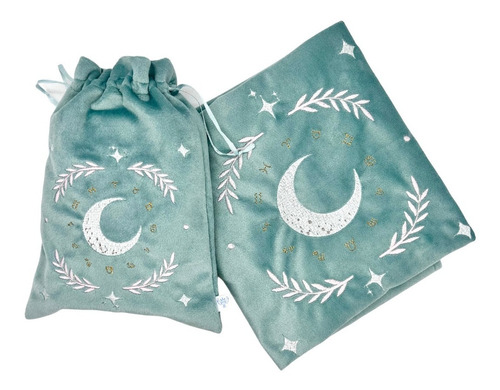 Set Bolsa De Tarot Y Mantel Terciopelo Luna