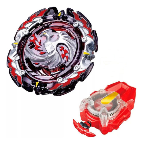 Beyblade Burst Dead Phoenix B131 + Lançador Corda Sparking Cor Prata, Vermelho E Preto