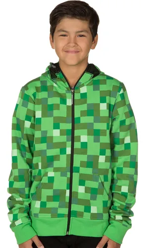 Jinx Minecraft Big Boys Creeper Sudadera Con Capucha Y Con