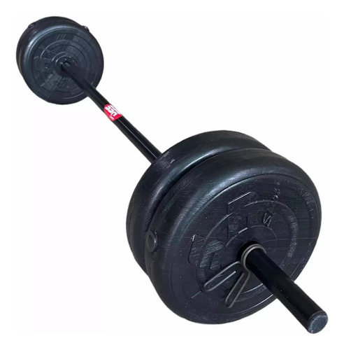 Kit Barra + Mancuernas + 30 Kg. De Disco Pesas