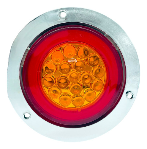 Plafón 24 Led Camión 4   Cromado Rojo-ambar Pla6607c-nhy Bsp