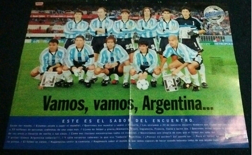 Poster Seleccion Argentina Francia 98