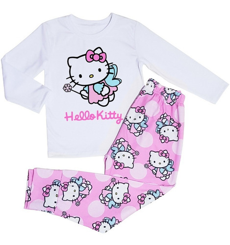 Pijama Moda Para Nenas Hello Kitty Manga Larga