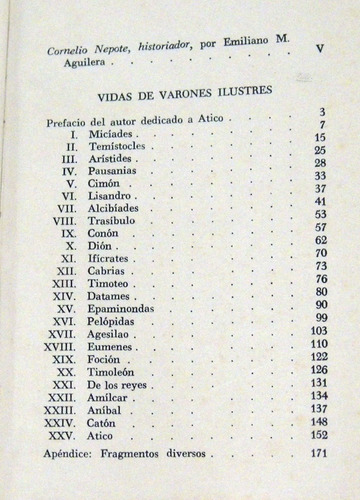 Cornelio Nepote Vida De Varones Ilustres 1963