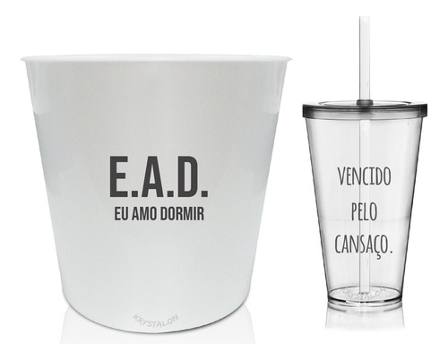 Kit Balde De Pipoca E Copo Personalizados - Ead