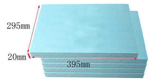 2 X 295x395x20mm Hoja De Tablero De Espuma Azul Diy Modelo