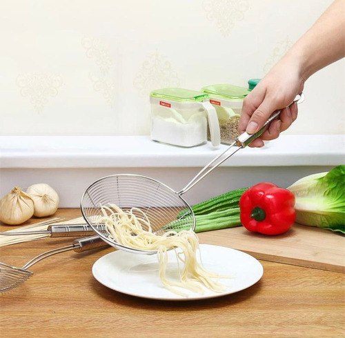 Cuchara Colador Escurridor Utencilio Cocina Cucharon Acero