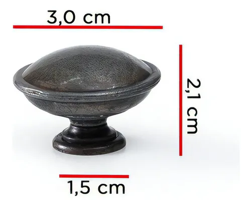 Mango redondo de metal de latón para muebles, puertas, cajones, color plateado envejecido de 10 pulgadas
