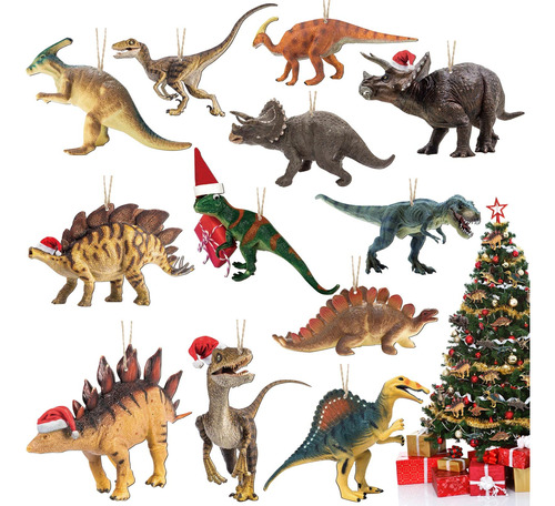 36 Adorno Dinosaurio Navidad Madera Para Niño Arbol Juego