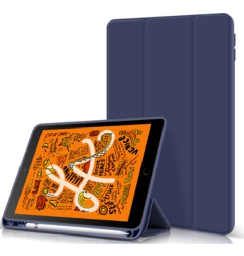 Imagem 2 de 5 de Capa Smartcase Para iPad Air 4 10.9 C/ Suporte Pencil Azul