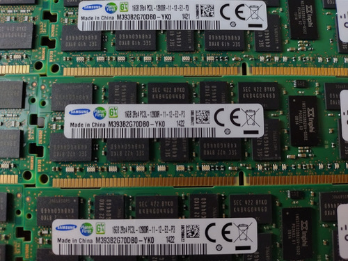 Imagem 2 de 5 de Memória Servidor Workstation Samsung 16gb 2rx4 Pc3l 12800r